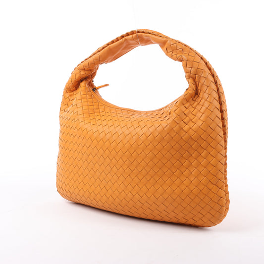 Bottega Veneta Intrecciato Hobo Leder Umhängetasche in Orange
