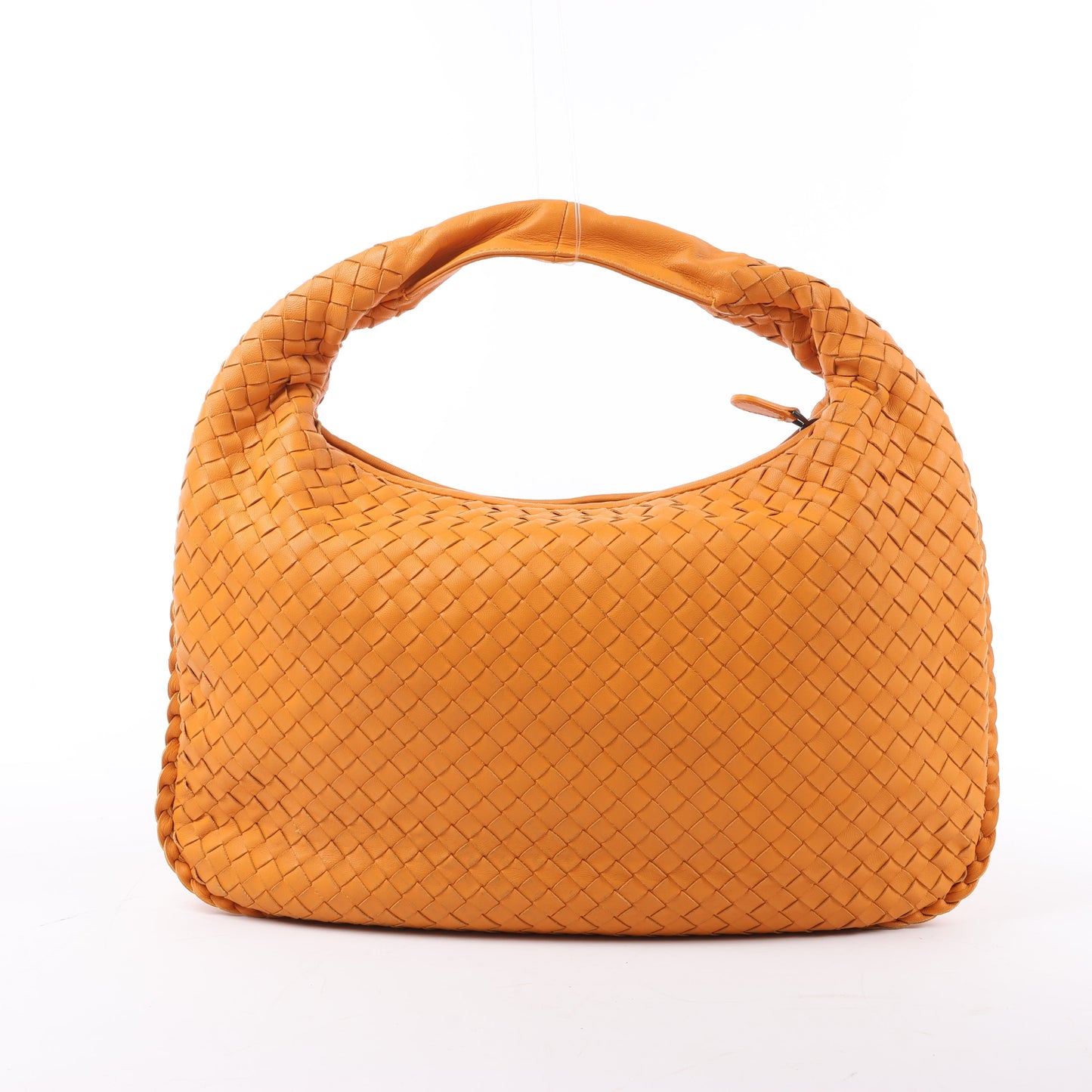 Bottega Veneta Intrecciato Hobo Leder Umhängetasche in Orange