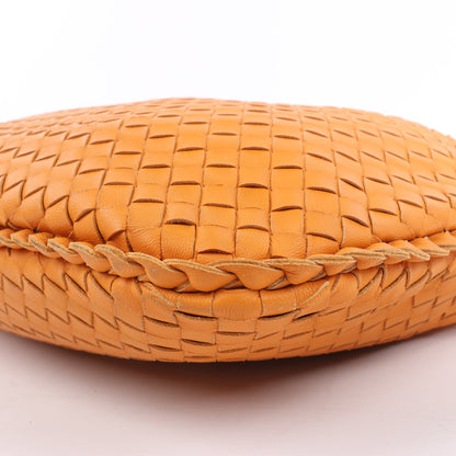 Bottega Veneta Intrecciato Hobo Leder Umhängetasche in Orange