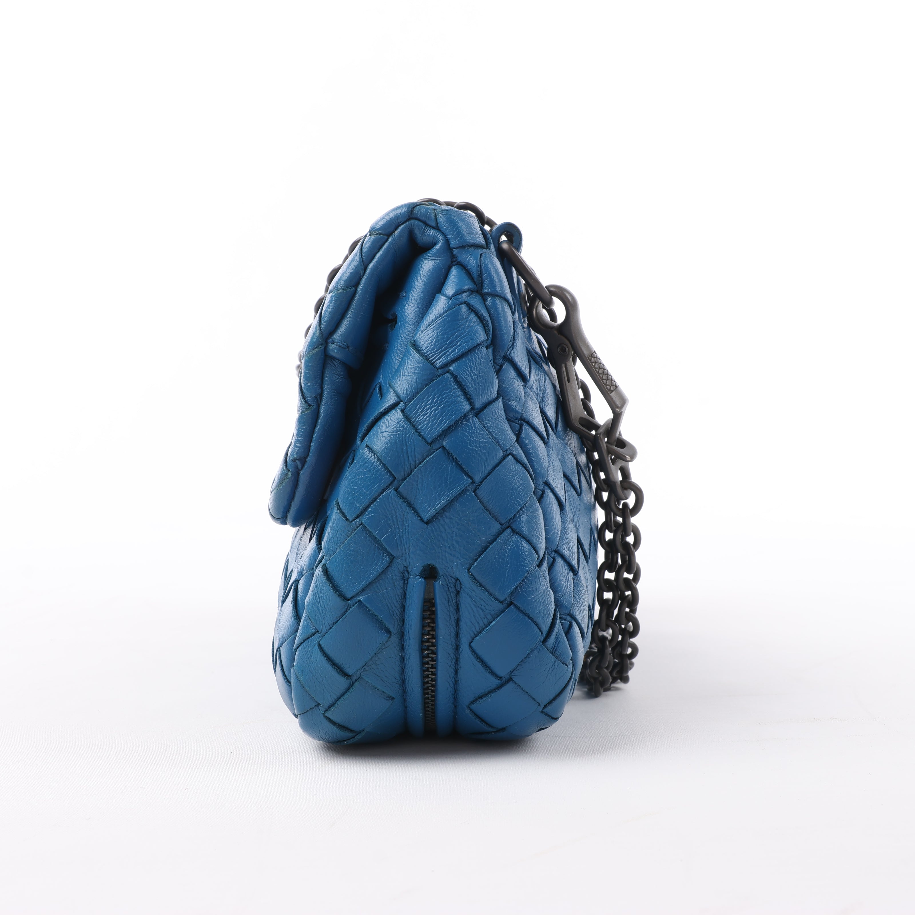 ショルダーバッグ・ポシェット BOTTEGA VENETA Women Shoulder Bags 680185V1FS0 4634 BLUE Bottega Veneta Teal Blue Leather The Pouch Shoulder Bag