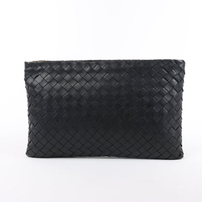 Bottega Veneta Intrecciato Leather Clutch bag in Black