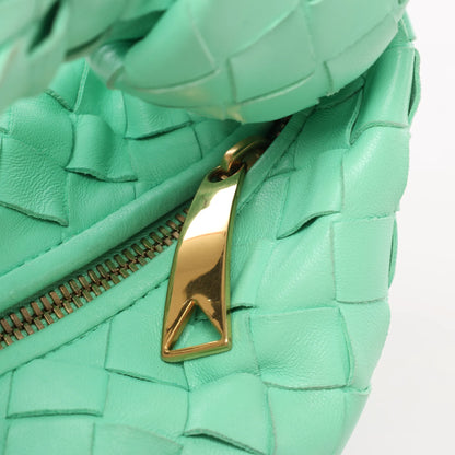 Bottega Veneta Intrecciato Mini Jodie Lederhandtasche in Grün