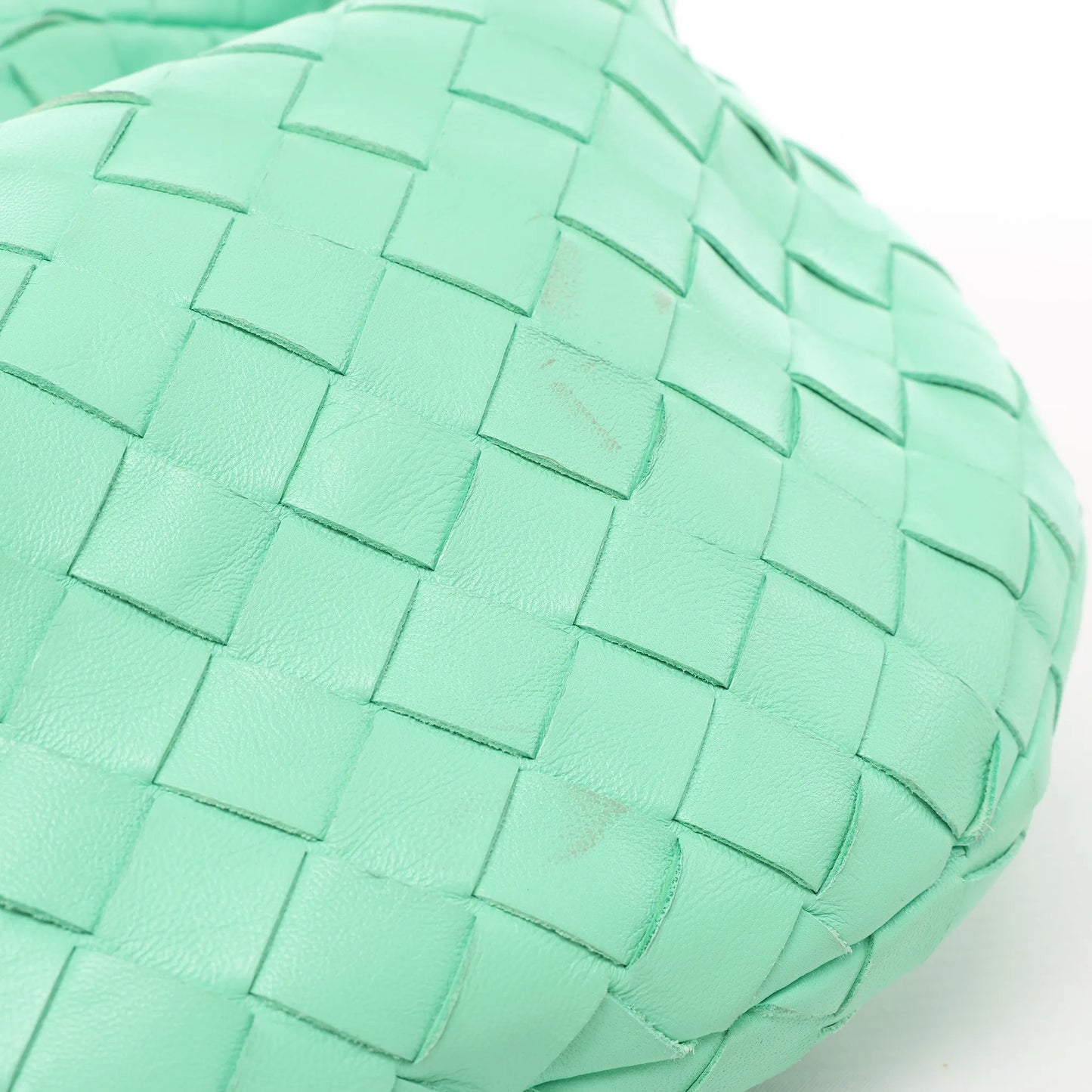 Bottega Veneta Intrecciato Mini Jodie Lederhandtasche in Grün