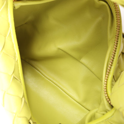 Bottega Veneta Intrecciato Mini Jodie Lederhandtasche in Gelbgrün