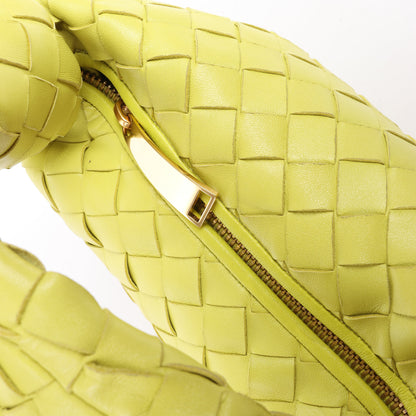 Bottega Veneta Intrecciato Mini Jodie Lederhandtasche in Gelbgrün