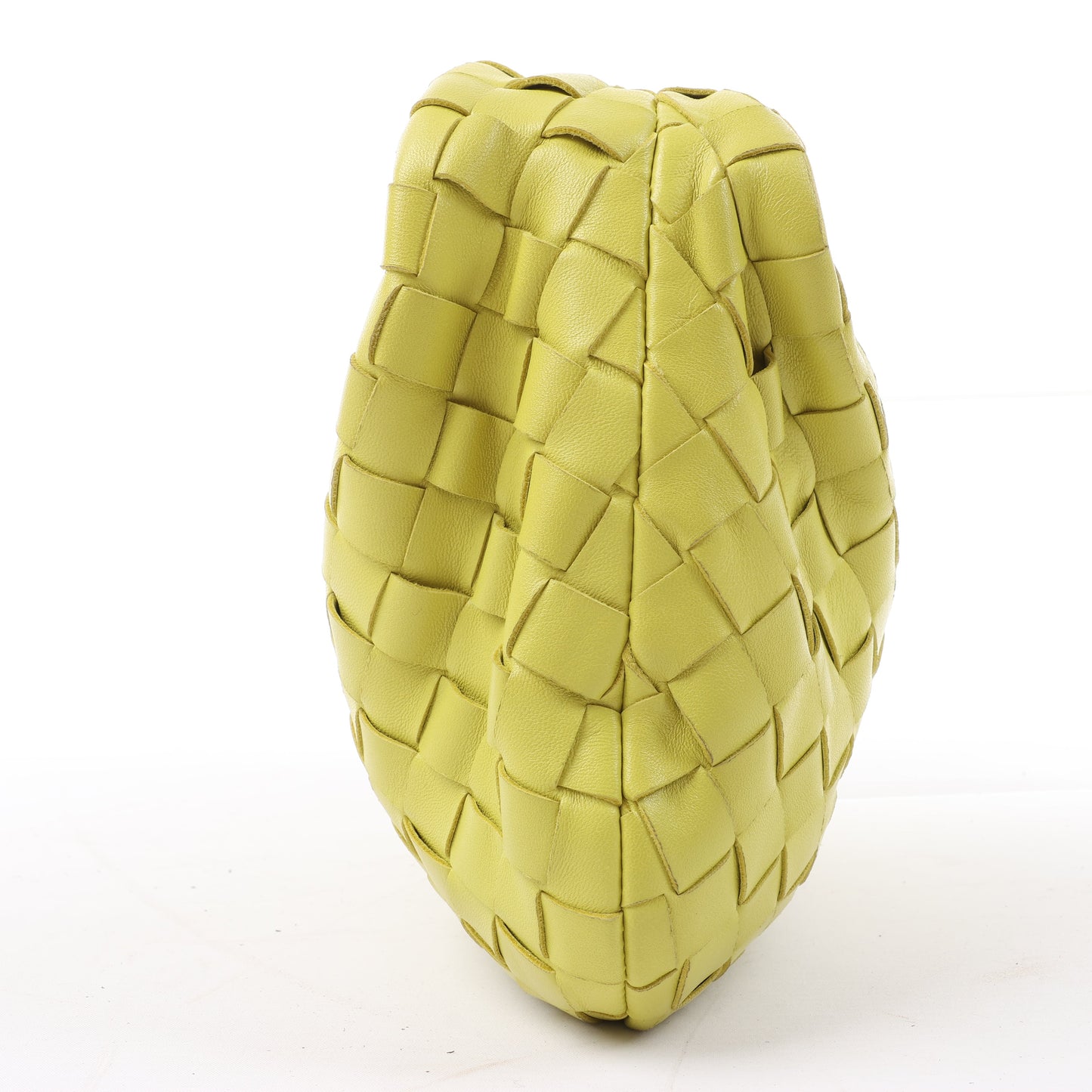 Bottega Veneta Intrecciato Mini Jodie Lederhandtasche in Gelbgrün