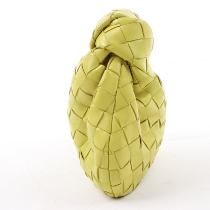 Bottega Veneta Intrecciato Mini Jodie Lederhandtasche in Gelbgrün