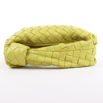Bottega Veneta Intrecciato Mini Jodie Lederhandtasche in Gelbgrün
