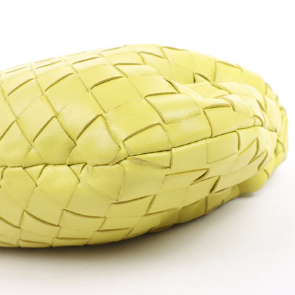 Bottega Veneta Intrecciato Mini Jodie Lederhandtasche in Gelbgrün