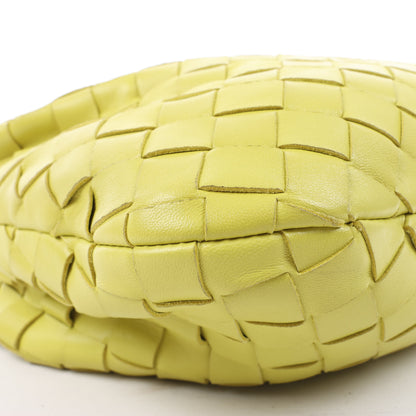 Bottega Veneta Intrecciato Mini Jodie Lederhandtasche in Gelbgrün