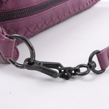 Bottega Veneta Intrecciato Leder One Shoulder Bag in Lila