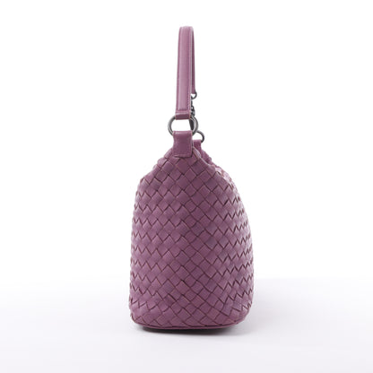 Bottega Veneta Intrecciato Leder One Shoulder Bag in Lila