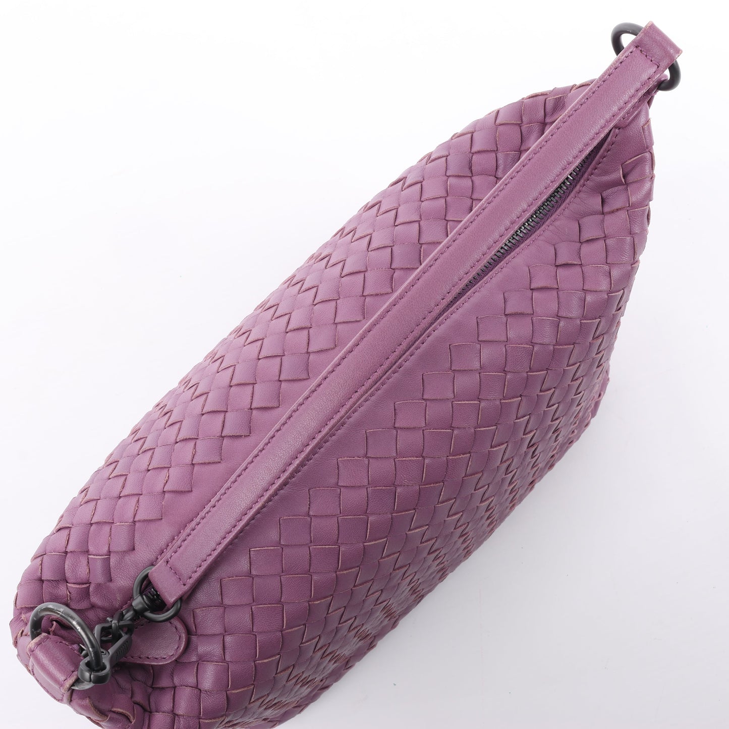 Bottega Veneta Intrecciato Leder One Shoulder Bag in Lila