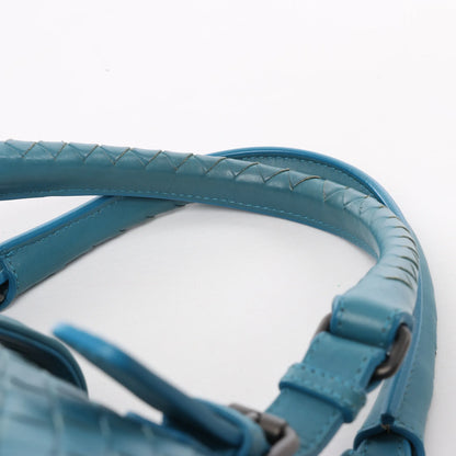 Bottega Veneta Intrecciato Roma Lederhandtasche in Blau