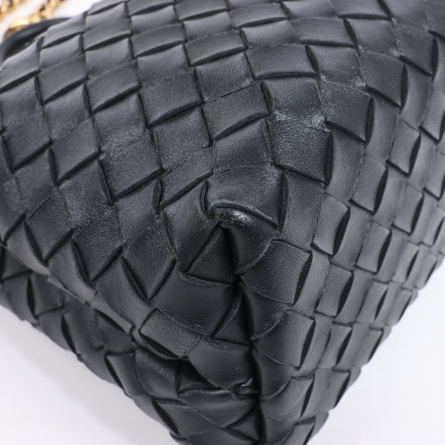 Bottega Veneta Intrecciato Kleine 2-Wege-Handtasche aus Andiamo-Leder in Schwarz