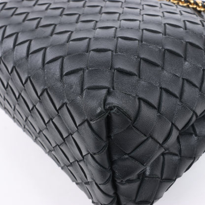 Bottega Veneta Intrecciato Kleine 2-Wege-Handtasche aus Andiamo-Leder in Schwarz