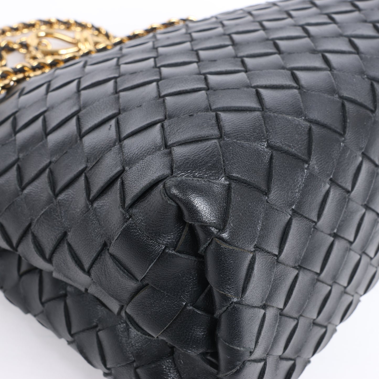 Bottega Veneta Intrecciato Kleine 2-Wege-Handtasche aus Andiamo-Leder in Schwarz