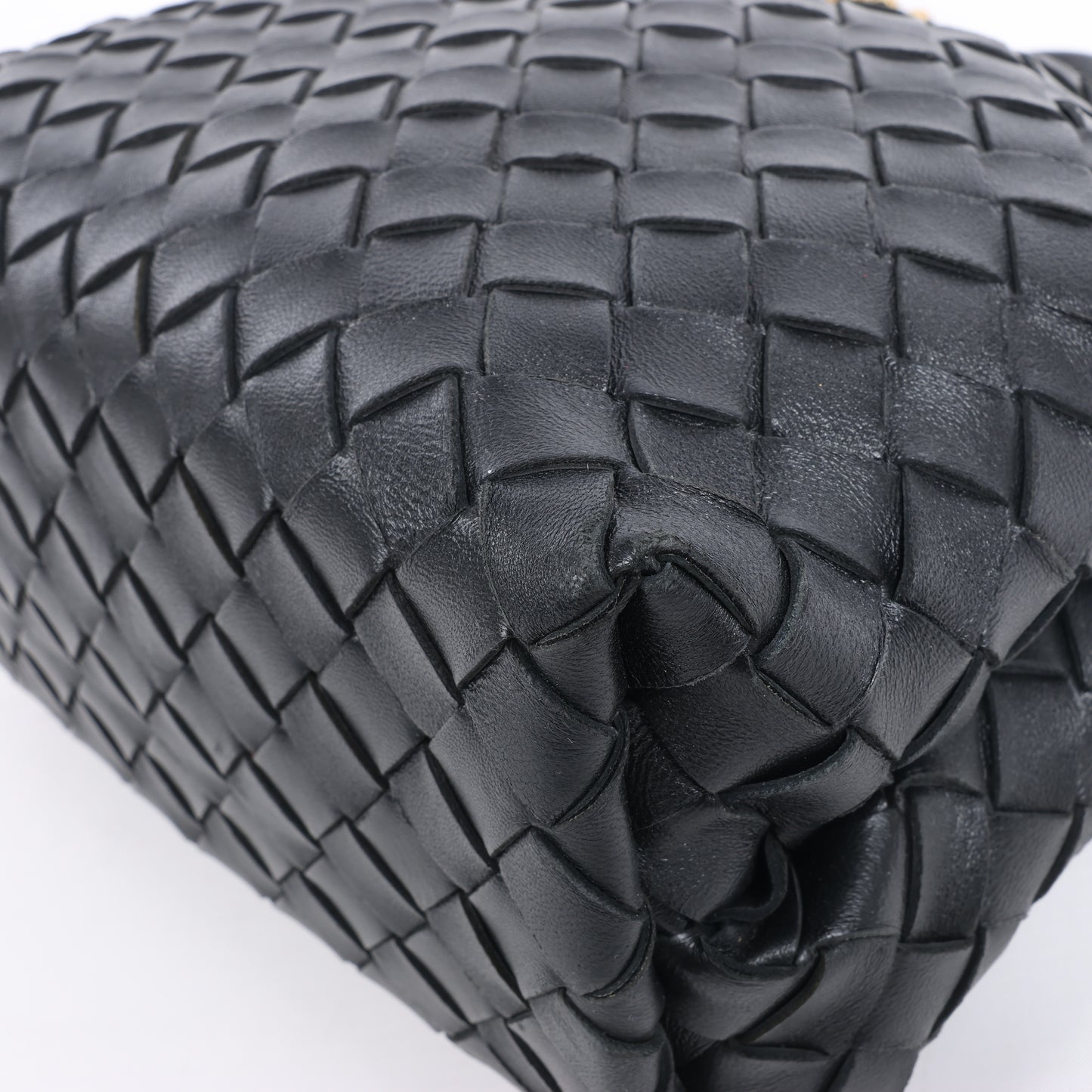 Bottega Veneta Intrecciato Kleine 2-Wege-Handtasche aus Andiamo-Leder in Schwarz