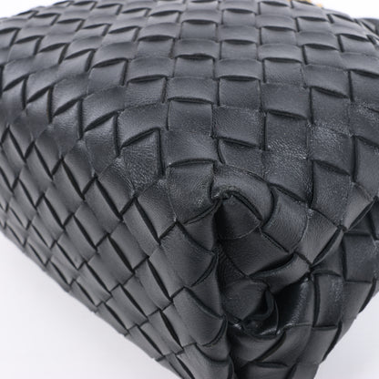 Bottega Veneta Intrecciato Kleine 2-Wege-Handtasche aus Andiamo-Leder in Schwarz