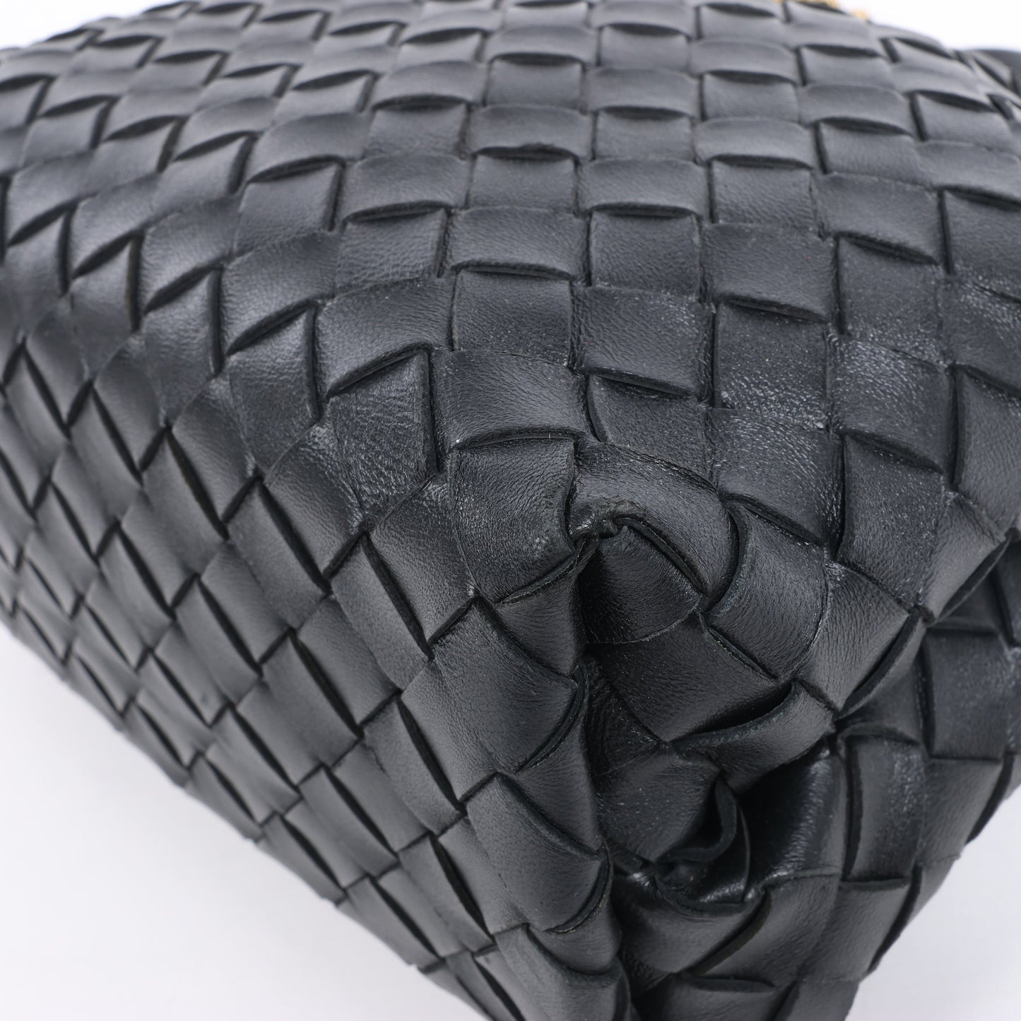 Bottega Veneta Intrecciato Small Andiamo Leather 2Way Handbag in Black