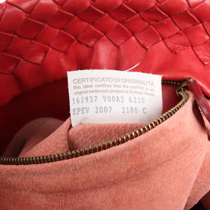 Bottega Veneta Intrecciato-Lederhandtasche in Rot
