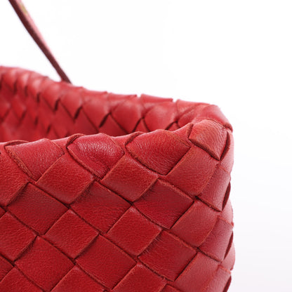 Bottega Veneta Intrecciato-Lederhandtasche in Rot
