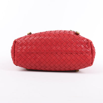 Bottega Veneta Intrecciato-Lederhandtasche in Rot