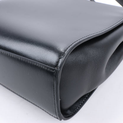 Bottega Veneta Box Calfskin Nappa Clip Shoulder Bag in Black