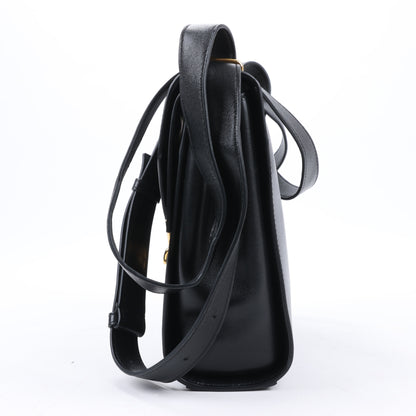 Bottega Veneta Box Calfskin Nappa Clip Shoulder Bag in Black