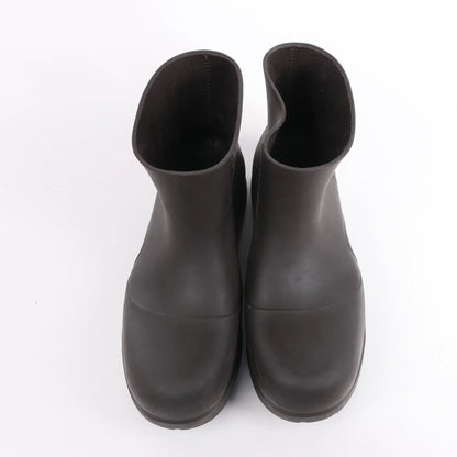 Bottega Veneta Paddles Rubber Rain Boots in Brown, Size 40 EU