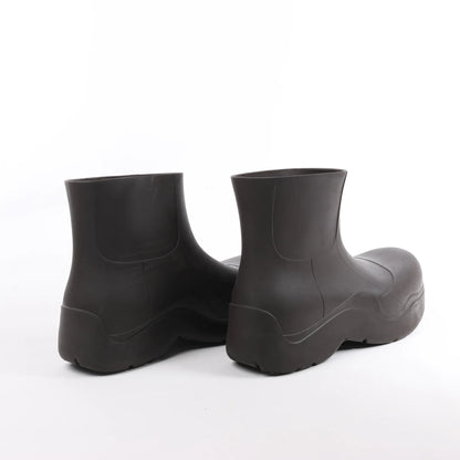 Bottega Veneta Paddles Rubber Rain Boots in Brown, Size 40 EU