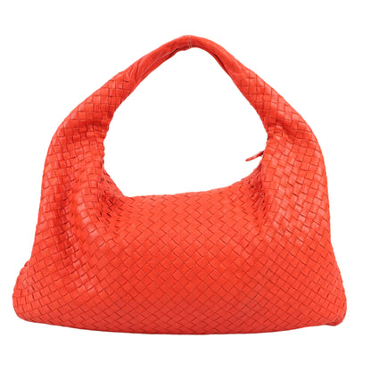 Bottega Veneta Intrecciato Hobo Leder Umhängetasche in Rot