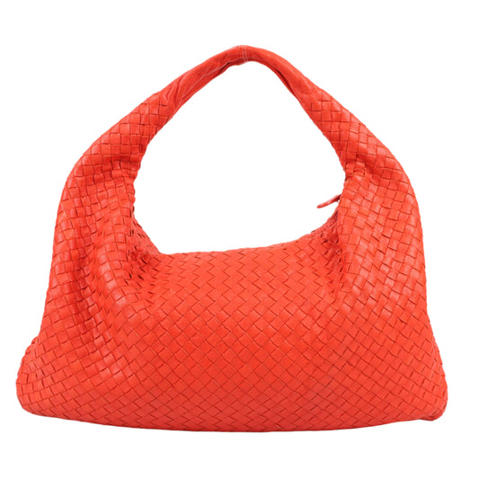 Bottega Veneta Intrecciato Hobo Leder Umhängetasche in Rot