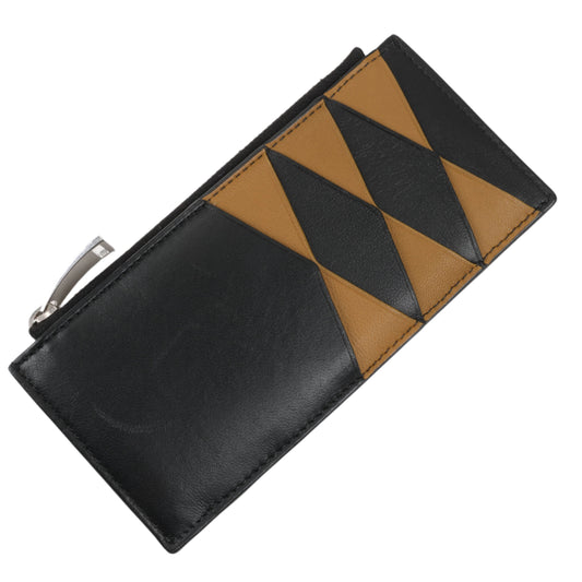 Bottega Veneta Fragment-Etui aus Leder in Schwarz × Braun