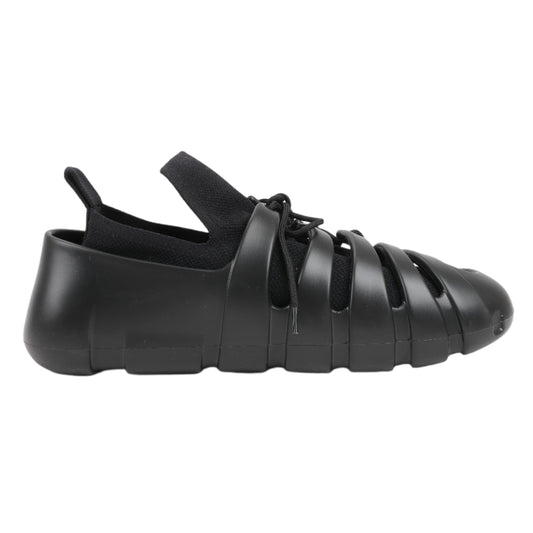 Bottega Veneta Trails Knit x Rubber Sneakers in Schwarz, Größe 42 EU