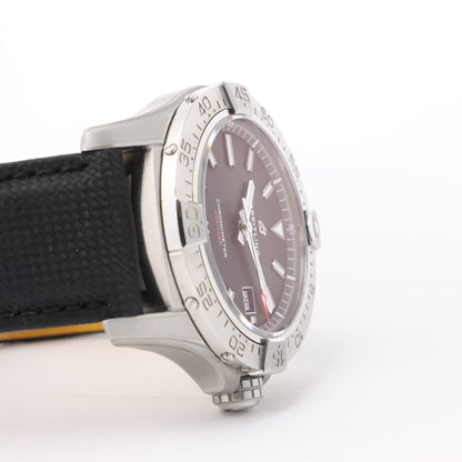 Breitling Avenger A17328 6752184 SS & Leather AT Black Dial Watch