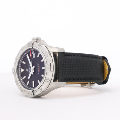 Breitling Avenger A17328 6752184 SS & Leather AT Black Dial Watch