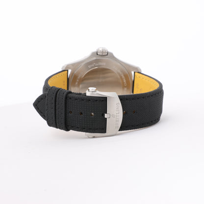 Breitling Avenger A17328 6752184 SS & Leather AT Black Dial Watch
