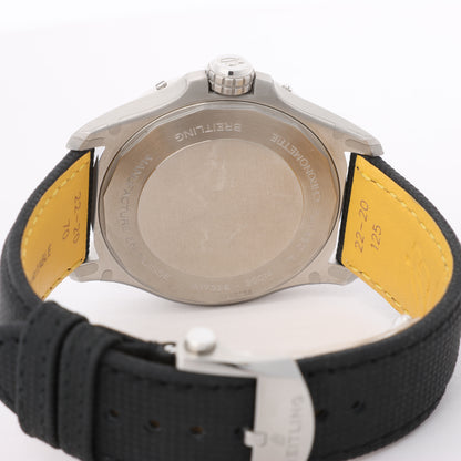 Breitling Avenger A17328 6752184 SS & Leather AT Black Dial Watch