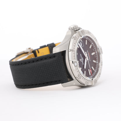 Breitling Avenger A17328 6752184 SS & Leather AT Black Dial Watch