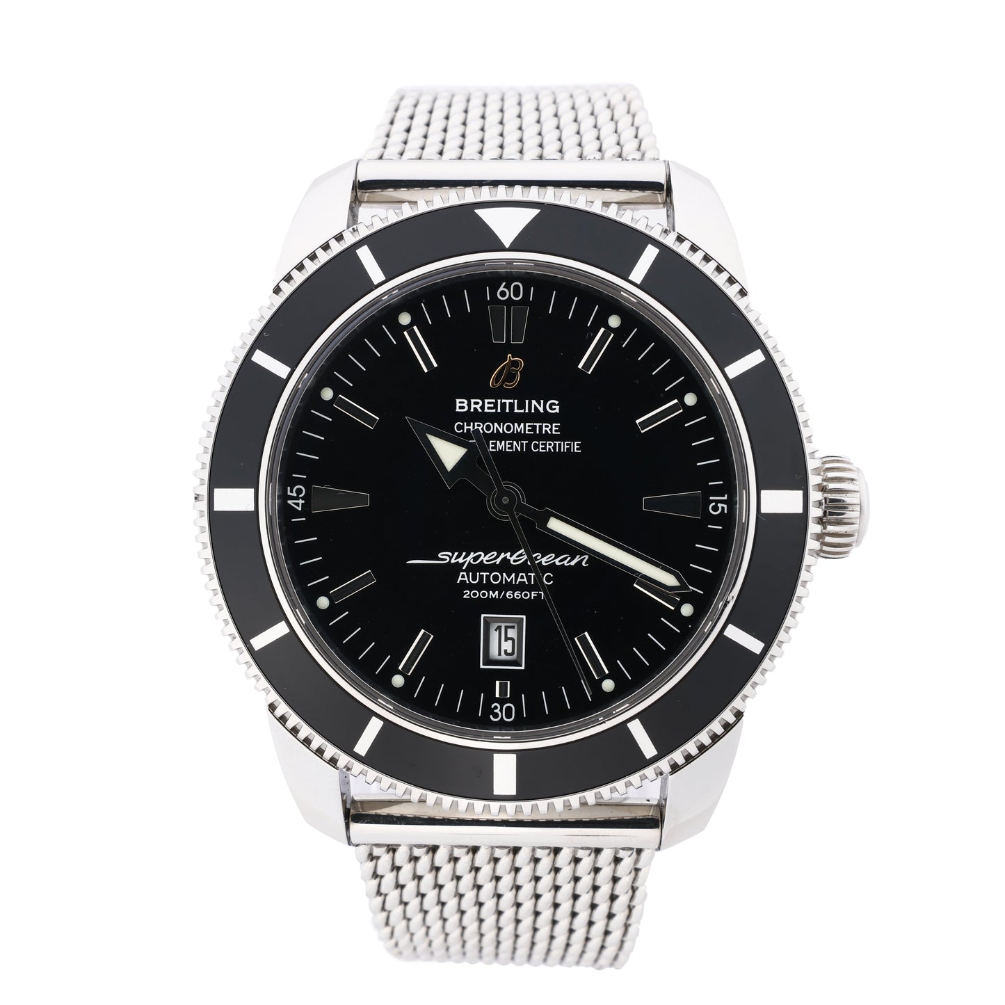 Montre Breitling Superocean A172B680CA 1097540 SS AT à cadran noir