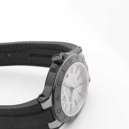Bvlgari Diagono Magnesium DG41SMC AH06518 Magnesium & Rubber AT Silver-Face Watch