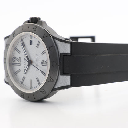 Bvlgari Diagono Magnesium DG41SMC AH06518 Magnesium & Rubber AT Silver-Face Watch