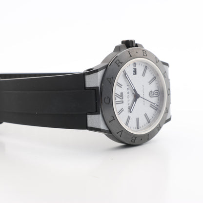Bvlgari Diagono Magnesium DG41SMC AH06518 Magnesium & Rubber AT Silver-Face Watch