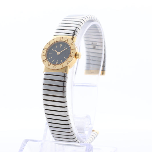 Bulgari Bulgari Bulgari Tubogas BB192T P.73933 SS×YG QZ Black Dial Watch