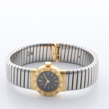Bulgari Bulgari Bulgari Tubogas BB192T P.73933 SS×YG QZ Black Dial Watch