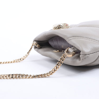 Sac bandoulière BVLGARI Serpenti Cabochon en cuir gris