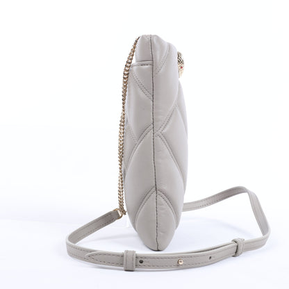 Sac bandoulière BVLGARI Serpenti Cabochon en cuir gris