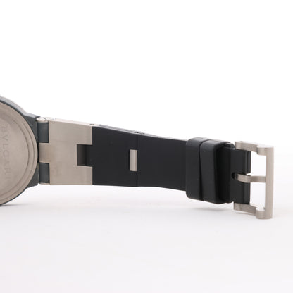 BVLGARI Diagono TI38TA L8213 Ti &amp; Gummi AT Uhr mit braunem Zifferblatt