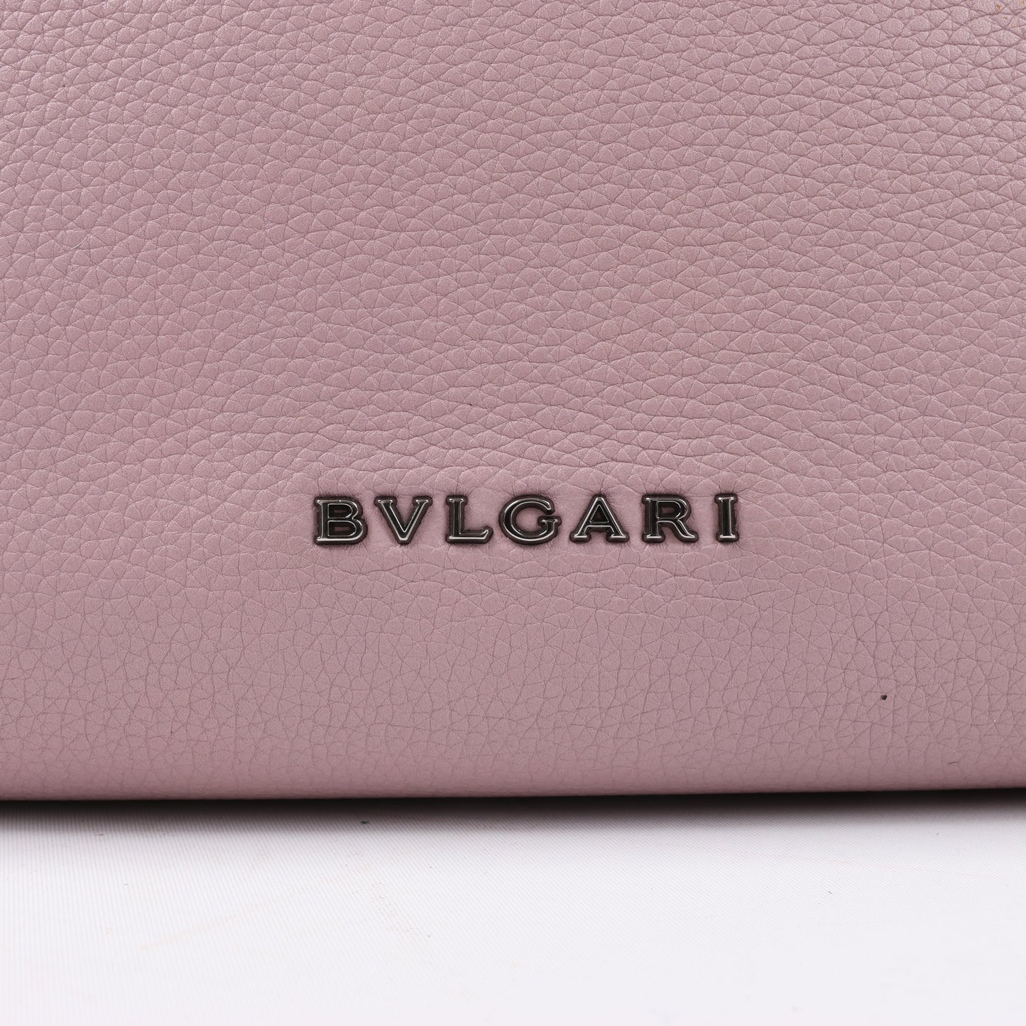 BVLGARI „Monete“ 2-Wege-Schultertasche aus rosa Leder